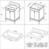 Theodora 24'' Single Bathroom Vanity Set
