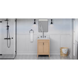 Jeffrey Alexander - Theodora 24'' Single Bathroom Vanity Set - Natural Oak