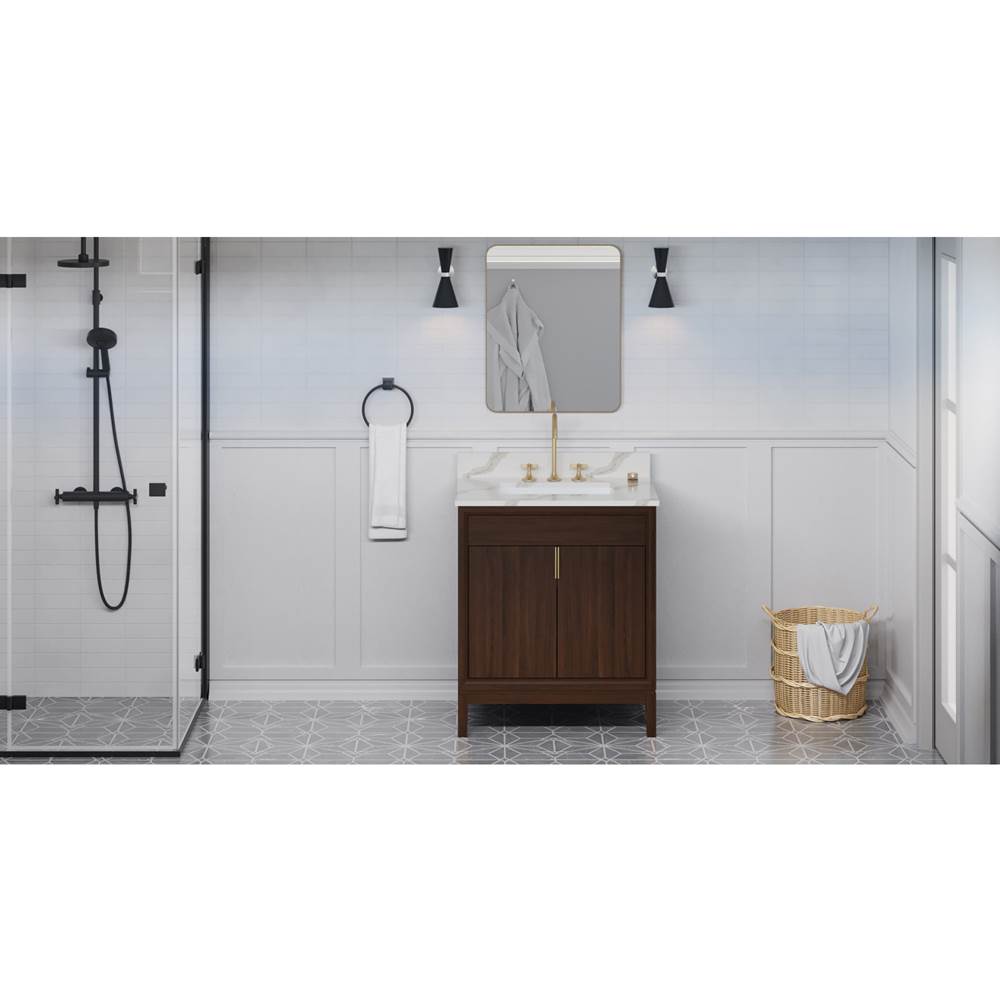 Jeffrey Alexander - Theodora 30'' Single Bathroom Vanity Set - Dark Walnut