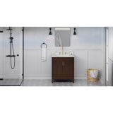 Jeffrey Alexander - Theodora 30'' Single Bathroom Vanity Set - Dark Walnut