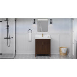 Jeffrey Alexander - Theodora 30'' Single Bathroom Vanity Set - Dark Walnut