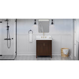 Jeffrey Alexander - Theodora 30'' Single Bathroom Vanity Set - Dark Walnut
