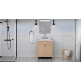 Jeffrey Alexander - Theodora 30'' Single Bathroom Vanity Set - Natural Oak