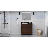 Jeffrey Alexander - Theodora 36'' Single Bathroom Vanity Set - Dark Walnut