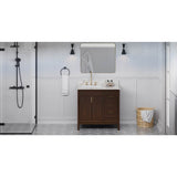 Jeffrey Alexander - Theodora 36'' Single Bathroom Vanity Set - Dark Walnut