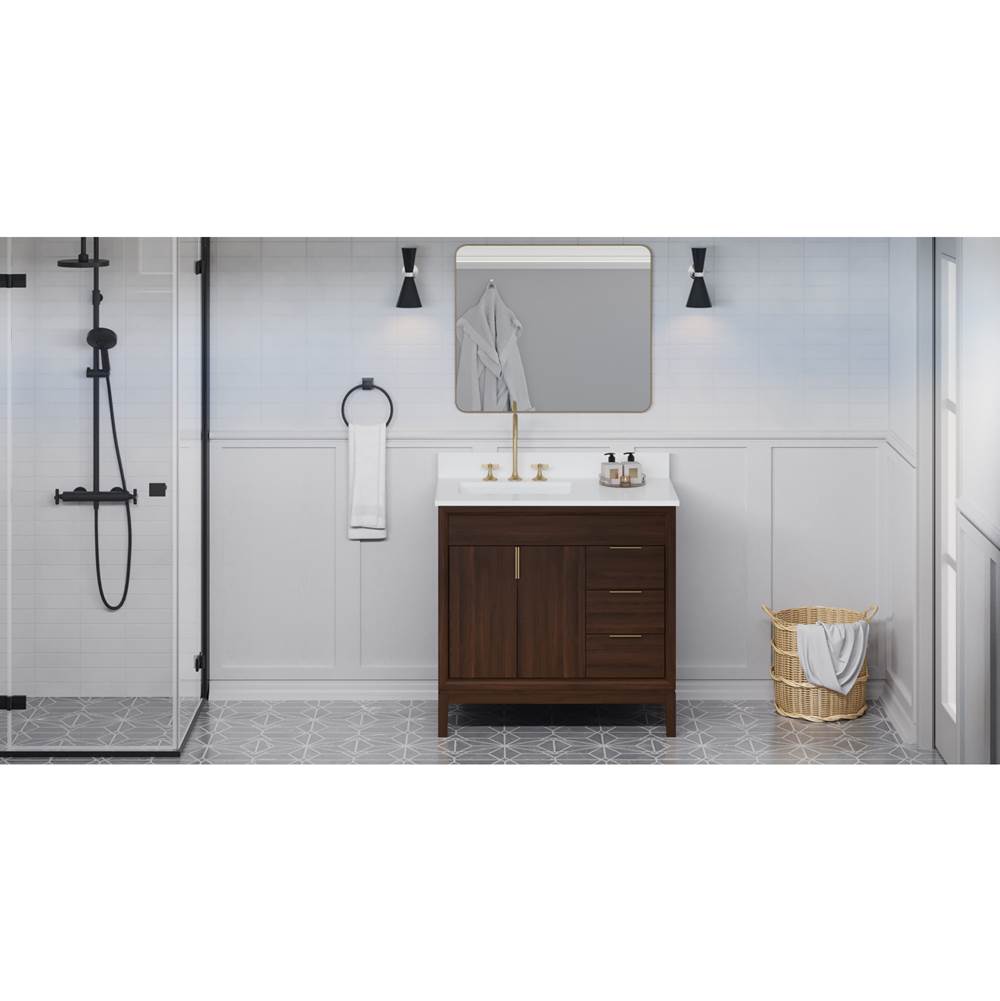 Jeffrey Alexander - Theodora 36'' Single Bathroom Vanity Set - Dark Walnut
