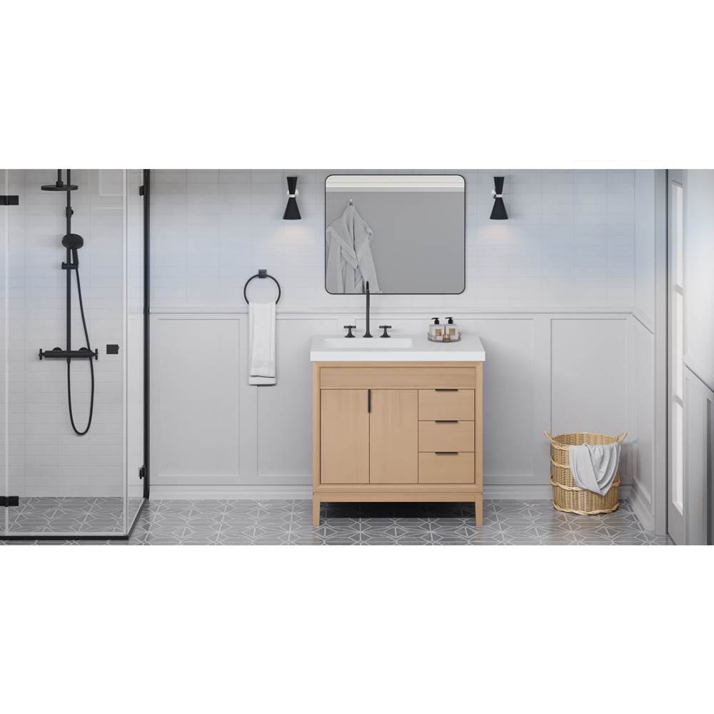 Jeffrey Alexander - Theodora 36'' Single Bathroom Vanity Set - Natural Oak