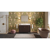 48'' Black Theodora Vanity, Calacatta Vienna Quartz Vanity Top, Undermount Rectangle Bowl