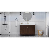 Jeffrey Alexander - Theodora 48'' Single Bathroom Vanity Set - Dark Walnut