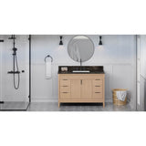 Jeffrey Alexander - Theodora 48'' Single Bathroom Vanity Set - Natural Oak