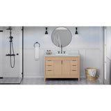 Jeffrey Alexander - Theodora 48'' Single Bathroom Vanity Set - Natural Oak