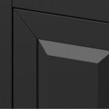 60'' Black Theodora Vanity, Double Bowl, White Quartz Vanity Top, Two Undermount Rectangle Bowls