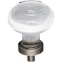 Jeffrey Alexander - 1-7/16'' Diameter Brushed Pewter Button Glass Harlow Cabinet Knob - Brushed Pewter