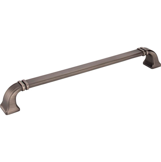 Jeffrey Alexander - 12'' Center-to-Center Brushed Pewter Ella Appliance Handle - Brushed Pewter