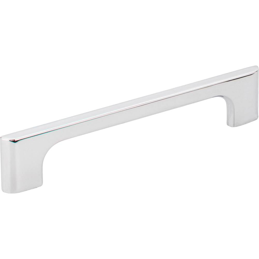 Jeffrey Alexander - 128 mm Center-to-Center Polished Chrome Asymmetrical Leyton Cabinet Pull - Polished Chrome
