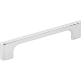 Jeffrey Alexander - 128 mm Center-to-Center Polished Chrome Asymmetrical Leyton Cabinet Pull - Polished Chrome