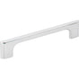 Jeffrey Alexander - 128 mm Center-to-Center Polished Chrome Asymmetrical Leyton Cabinet Pull - Polished Chrome