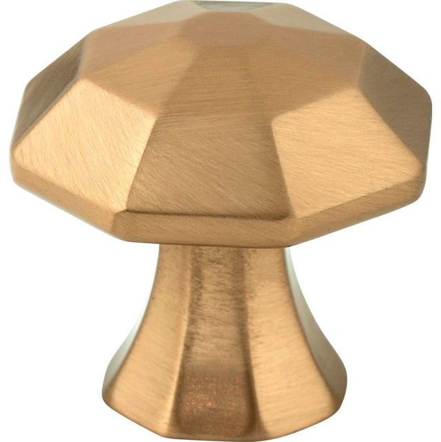 Jeffrey Alexander - 1-1/4'' Overall Length Satin Bronze Octagonal Wheeler Cabinet Knob - Satin Bronze