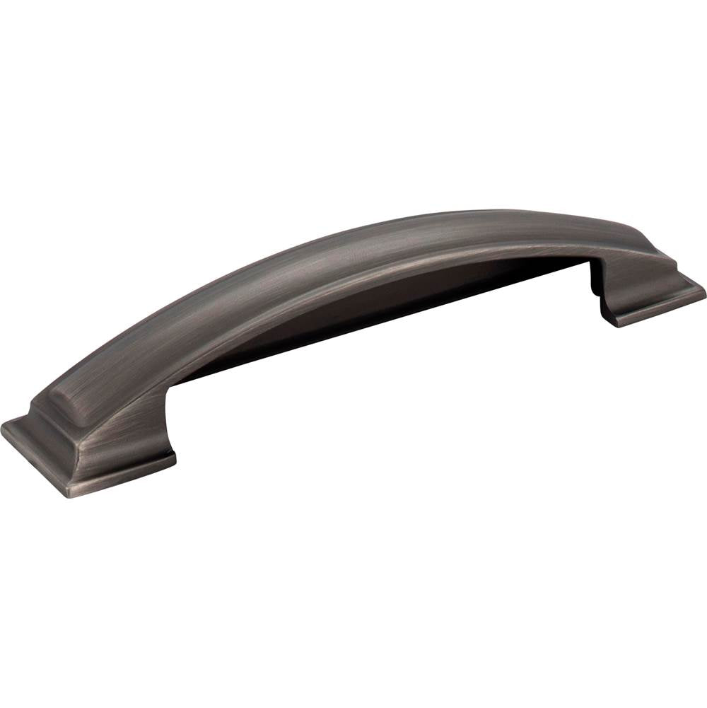 128 mm Center-to-Center Brushed Pewter Square Annadale Cabinet Cup Pull