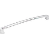 Jeffrey Alexander - 12'' Center-to-Center Polished Chrome Square Milan 1 Appliance Handle - Polished Chrome