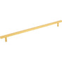 Jeffrey Alexander - 305 mm Center-to-Center Brushed Gold Square Dominique Cabinet Bar Pull - Brushed Gold