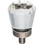 Jeffrey Alexander - 1'' Overall Length Brushed Pewter Faceted Glass Harlow Cabinet Knob - Brushed Pewter