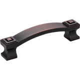 Jeffrey Alexander - 96 mm Center-to-Center Brushed Oil Rubbed Bronze Square Delmar Cabinet Pull - Brushed Oil Rubbed Bronze