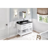 48'' Hale Blue Wavecrest Vanity, Black Granite Vanity Top, undermount rectangle bowl