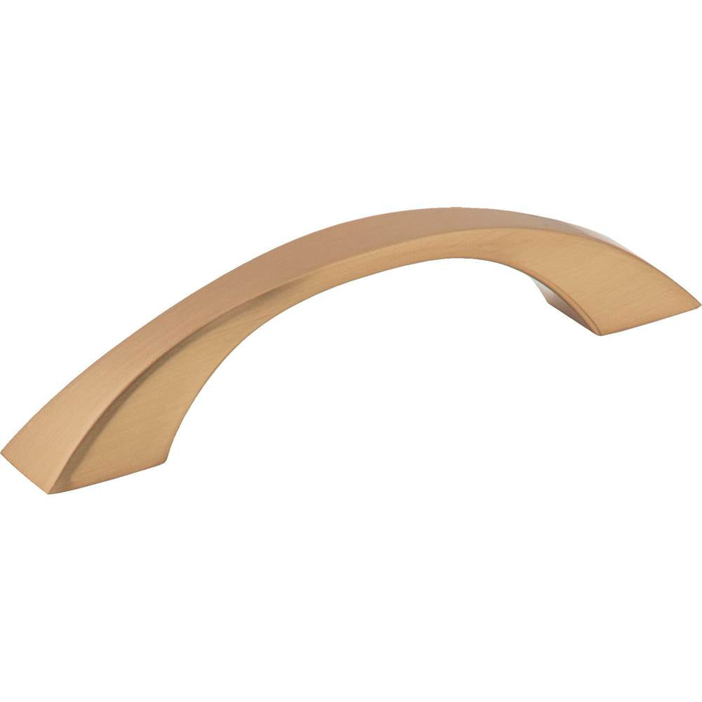 Jeffrey Alexander - 96 mm Center-to-Center Satin Bronze Flared Philip Cabinet Pull - Satin Bronze