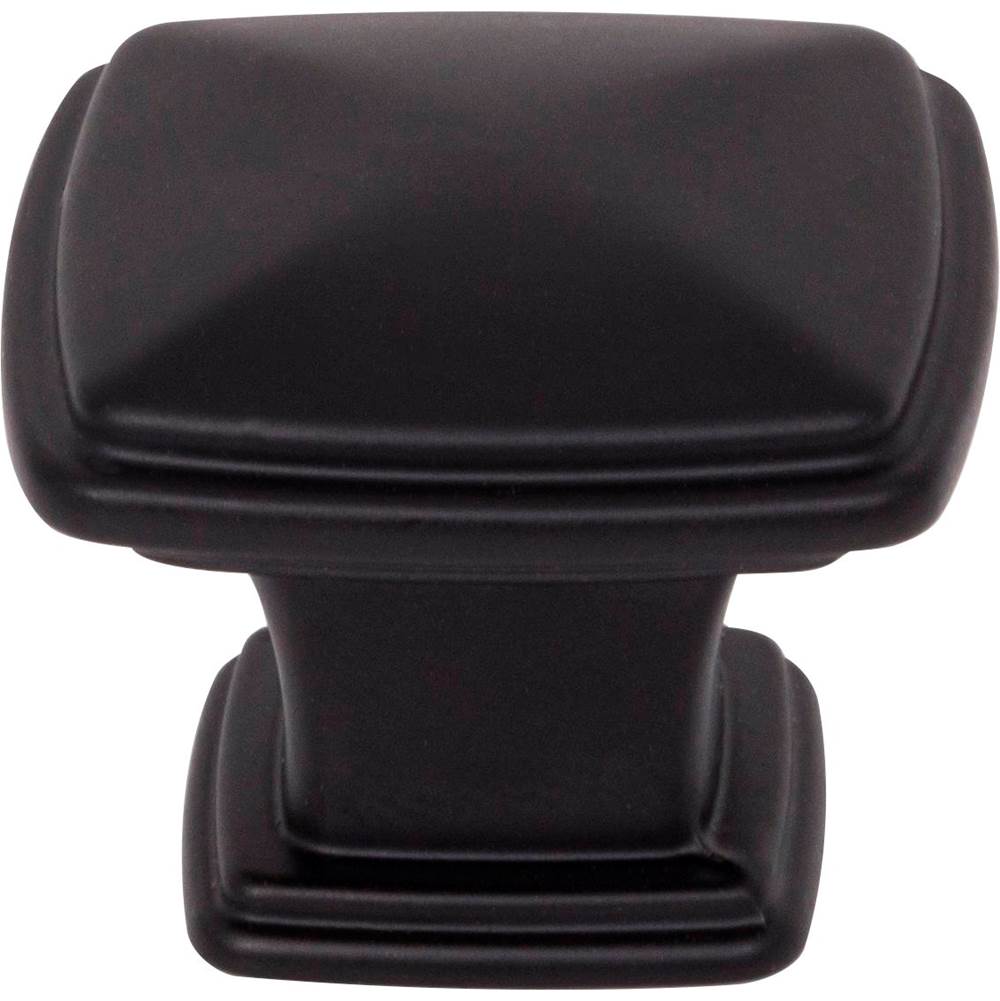 1-3/16'' Overall Length Matte Black Square Milan 1 Cabinet Knob