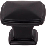 1-3/16'' Overall Length Matte Black Square Milan 1 Cabinet Knob