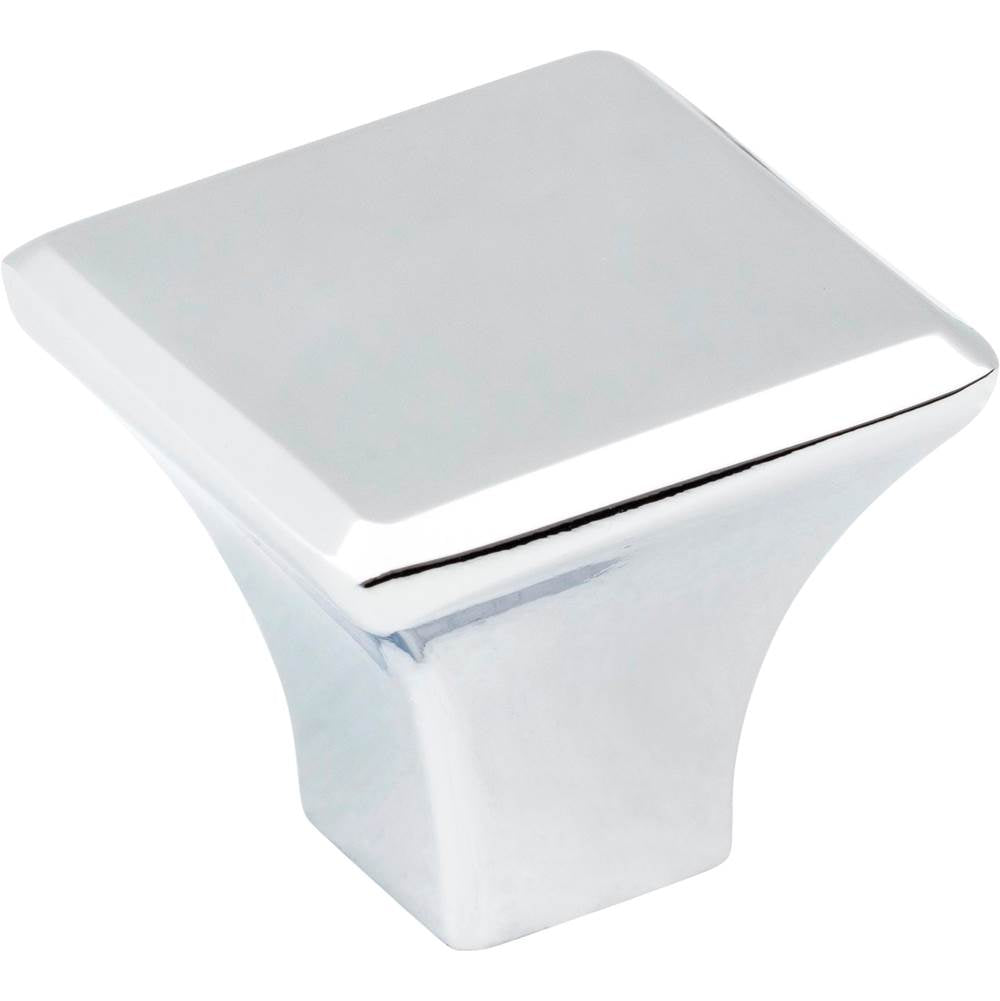 Jeffrey Alexander - 1-1/8'' Overall Length Polished Chrome Square Marlo Cabinet Knob - Polished Chrome