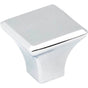 Jeffrey Alexander - 1-1/8'' Overall Length Polished Chrome Square Marlo Cabinet Knob - Polished Chrome
