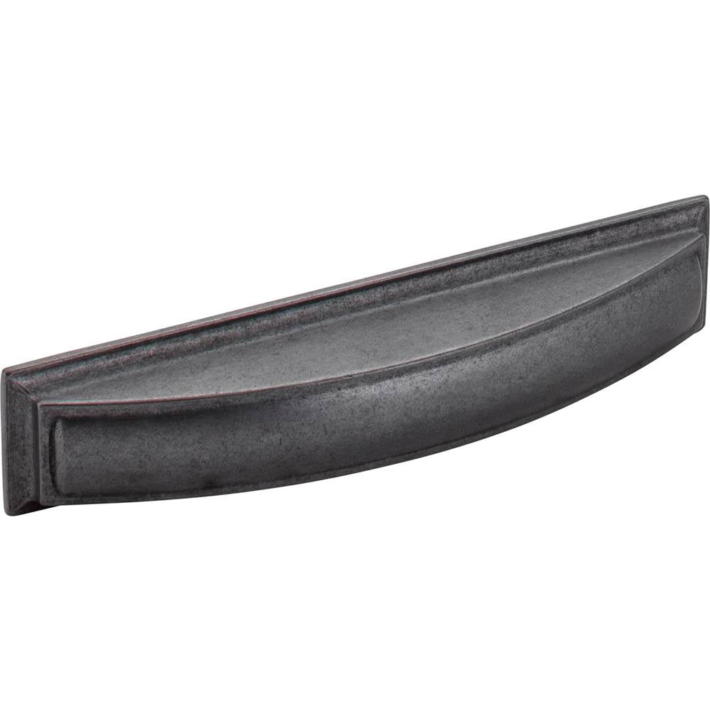 Jeffrey Alexander - 128 mm Center-to-Center Gun Metal Square Annadale Cabinet Cup Pull - Gun Metal
