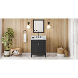 Jeffrey Alexander - 30'' Black Theodora Vanity - Black