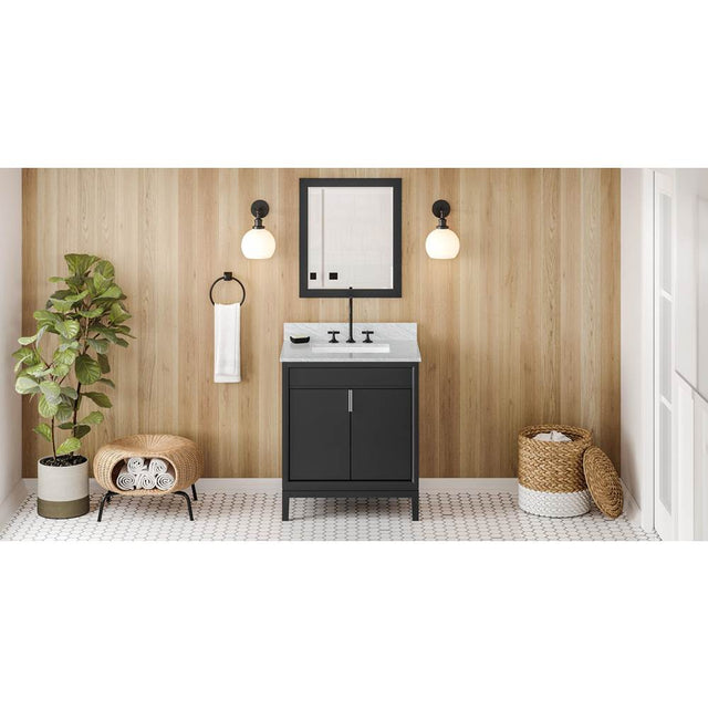 Jeffrey Alexander - 30'' Black Theodora Vanity - Black