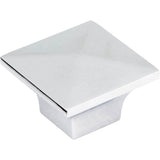 Jeffrey Alexander - 1-1/4'' Overall Length Polished Chrome Pyramid Cairo Cabinet Knob - Polished Chrome