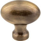 1-9/16'' Overall Length Brushed Antique Brass Football Lyon Cabinet Knob