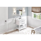 36'' Hale Blue Wavecrest Vanity, Calacatta Vienna Quartz Vanity Top, undermount rectangle bowl