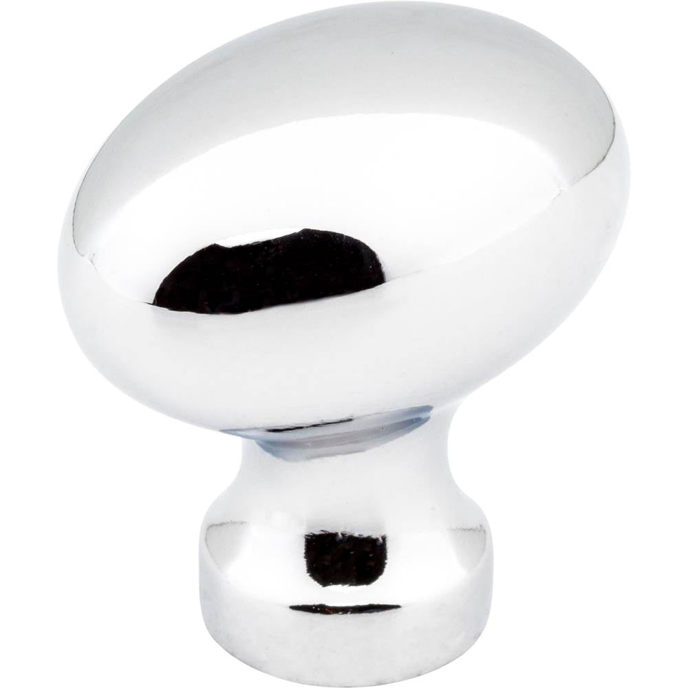 Jeffrey Alexander - 1-3/16'' Overall Length Polished Chrome Football Bordeaux Cabinet Knob - Polished Chrome