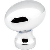 Jeffrey Alexander - 1-3/16'' Overall Length Polished Chrome Football Bordeaux Cabinet Knob - Polished Chrome