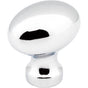 Jeffrey Alexander - 1-3/16'' Overall Length Polished Chrome Football Bordeaux Cabinet Knob - Polished Chrome