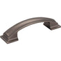 Jeffrey Alexander - 96 mm Center-to-Center Brushed Pewter Square Annadale Cabinet Pull - Brushed Pewter