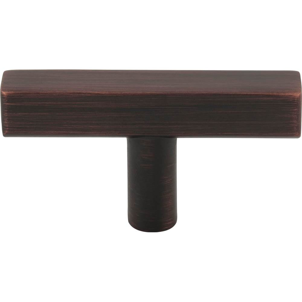 2-1/4'' Brushed Oil Rubbed Bronze Dominique Cabinet ''T'' Knob