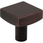 Jeffrey Alexander - 1-1/8'' Overall Length Brushed Oil Rubbed Bronze Square Dominique Cabinet Knob - Brushed Oil Rubbed Bronze
