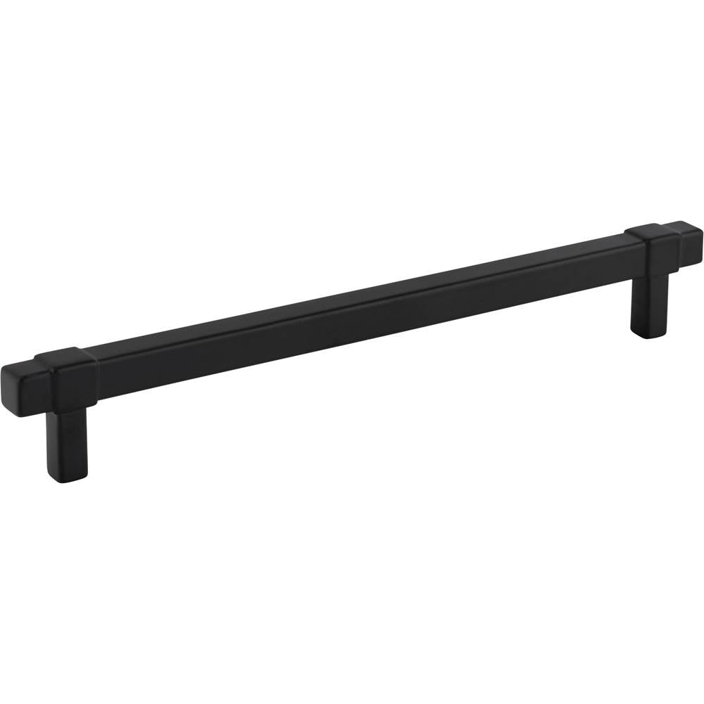 Jeffrey Alexander - 192 mm Center-to-Center Matte Black Square Zane Cabinet Pull - Matte Black