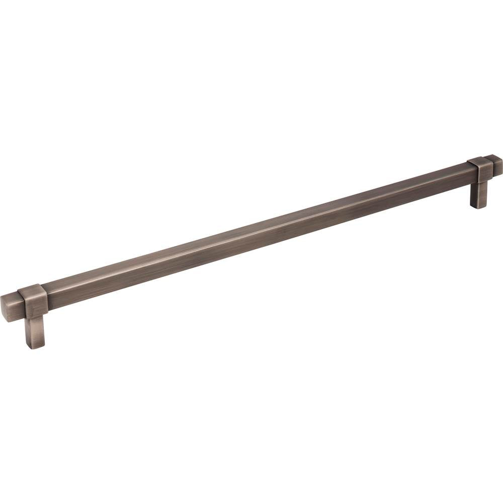 Jeffrey Alexander - 305 mm Center-to-Center Brushed Pewter Square Zane Cabinet Pull - Brushed Pewter