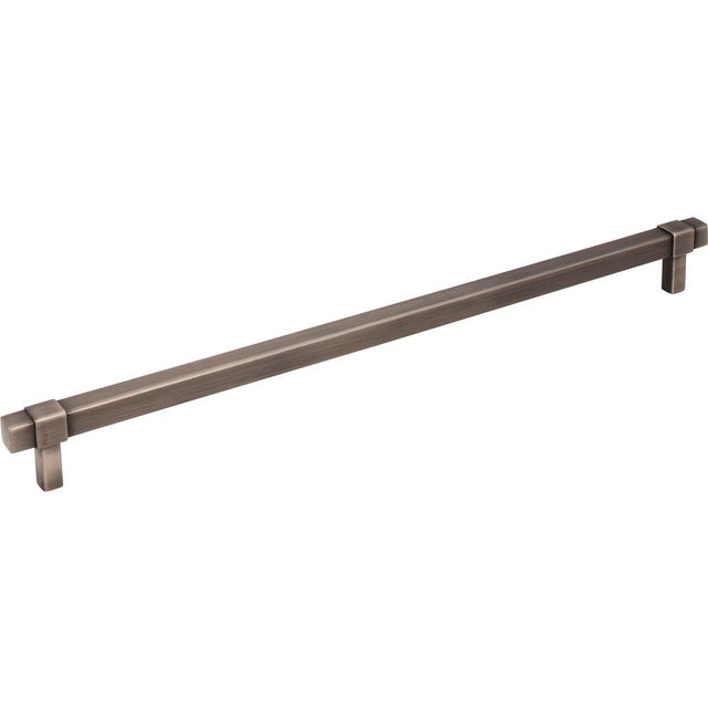 Jeffrey Alexander - 305 mm Center-to-Center Brushed Pewter Square Zane Cabinet Pull - Brushed Pewter
