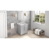 30'' Black Cade Vanity, Calacatta Vienna Quartz Vanity Top, undermount rectangle bowl