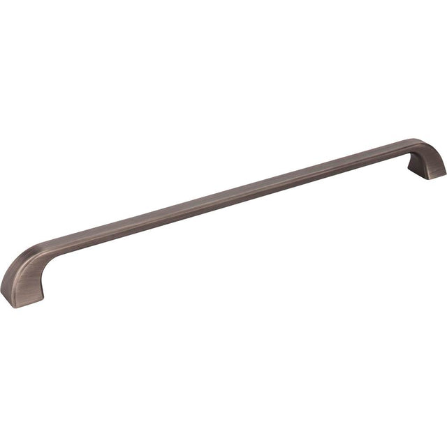 Jeffrey Alexander - 305 mm Center-to-Center Brushed Pewter Square Marlo Cabinet Pull - Brushed Pewter